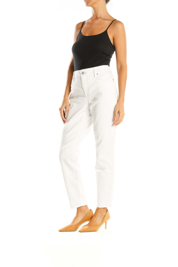 White Straight Leg Jeans