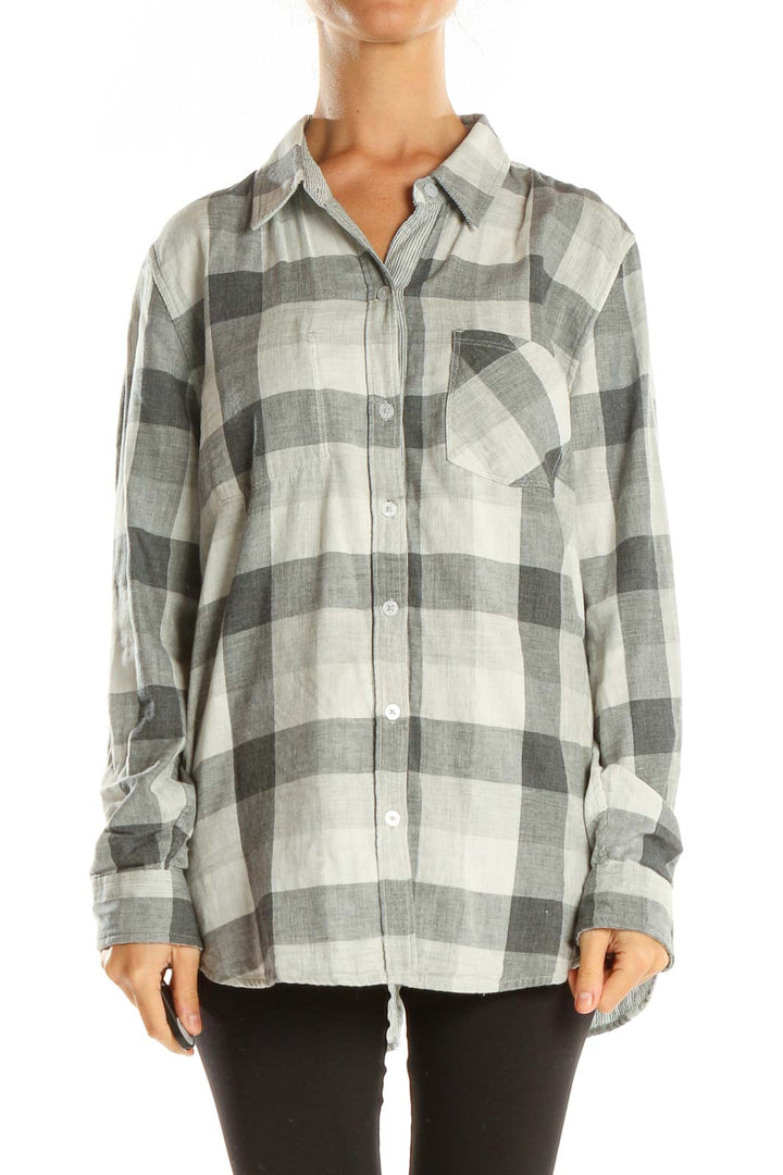 White Checkered All Day Wear Shirt