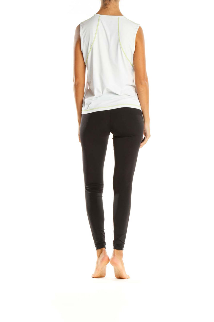 White Solid Activewear Blouse