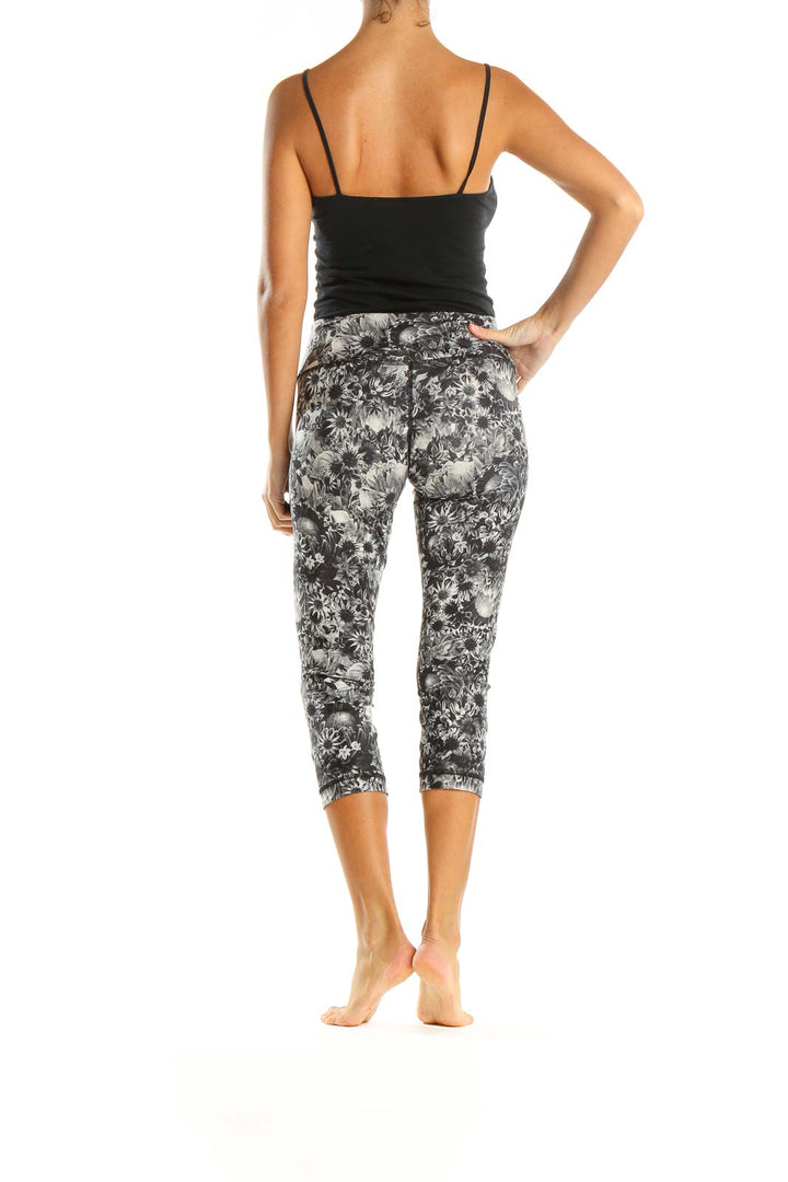 Gray Printed Activewear Leggings