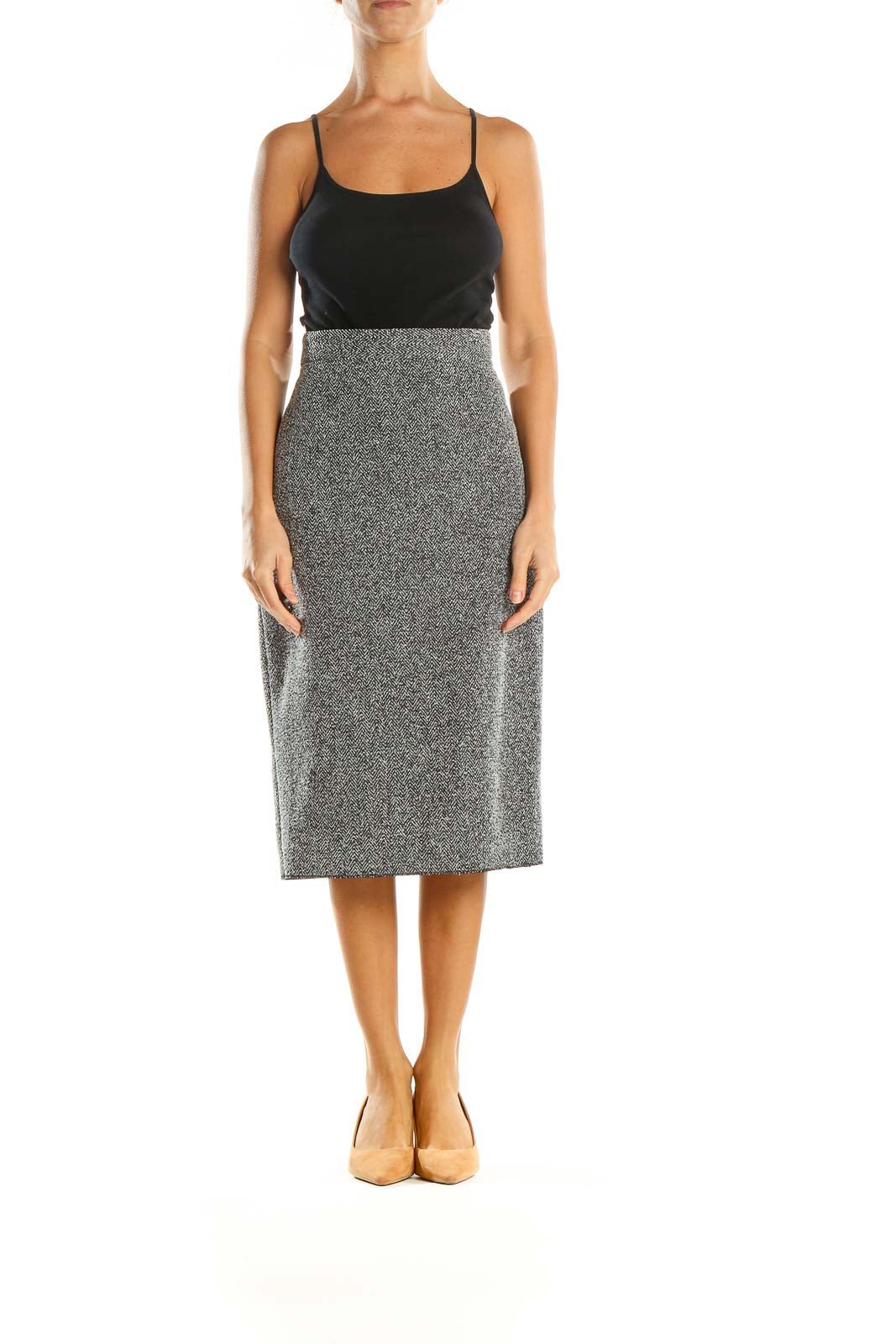 Gray Brunch Pencil Skirt