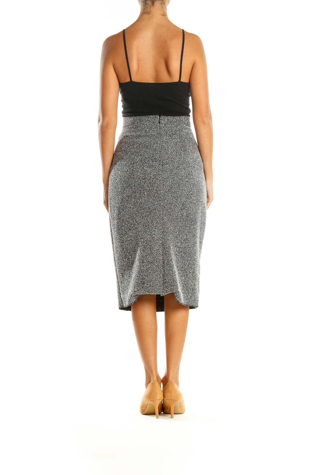 Gray Brunch Pencil Skirt