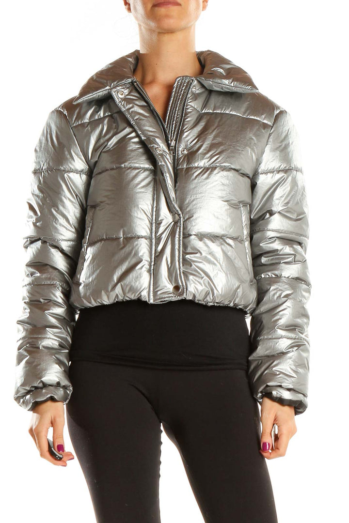 Silver Puffer Jacket