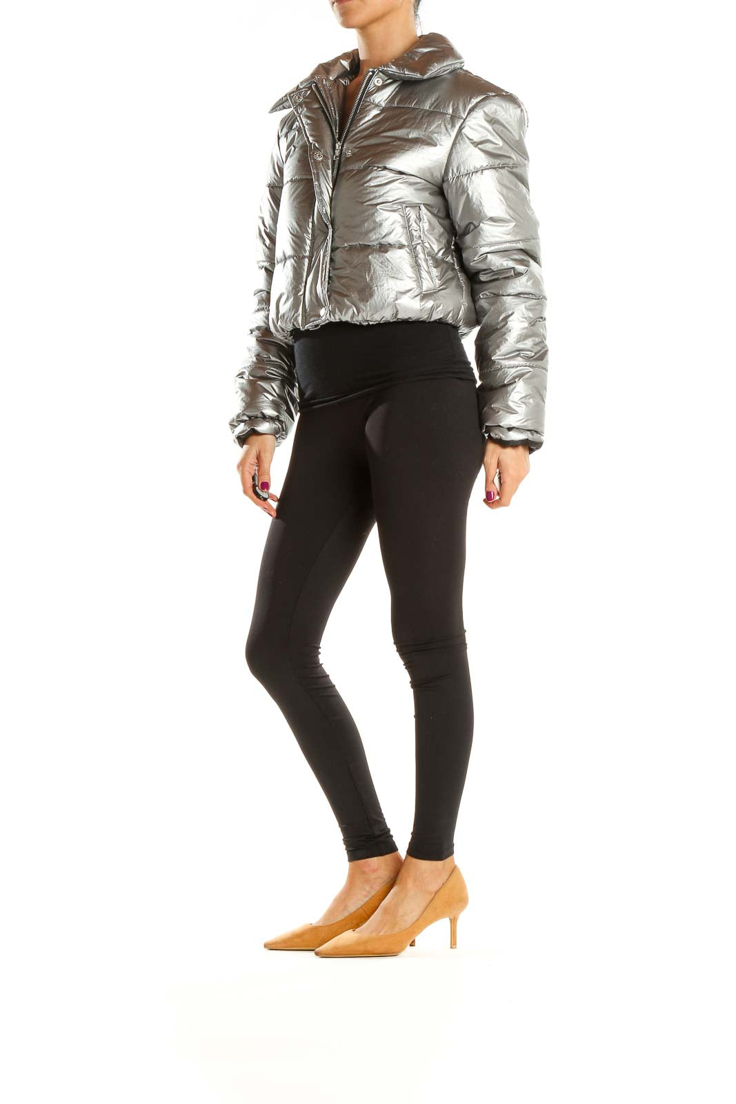 Silver Puffer Jacket