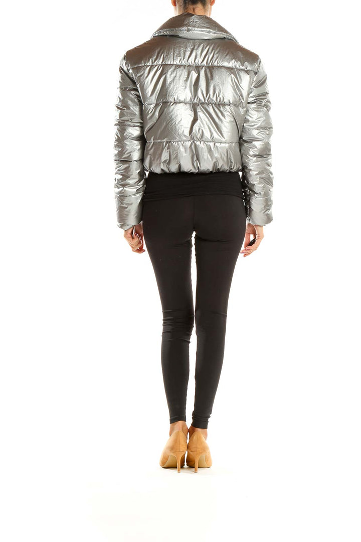 Silver Puffer Jacket