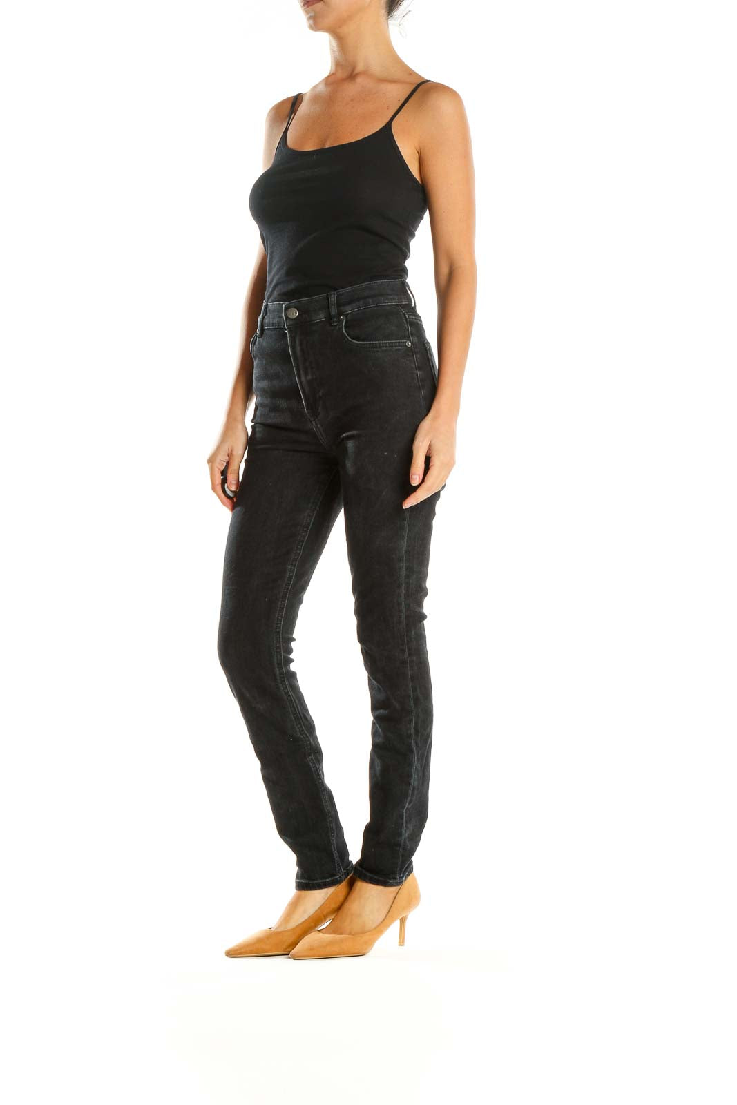 Black High-Waisted Skinny Jeans