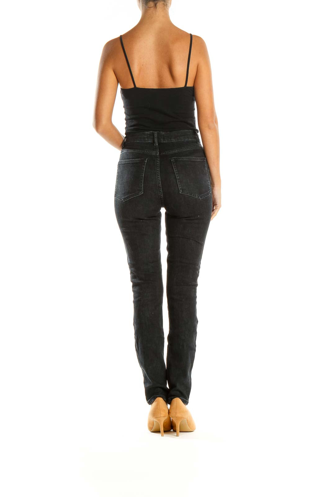 Black High-Waisted Skinny Jeans