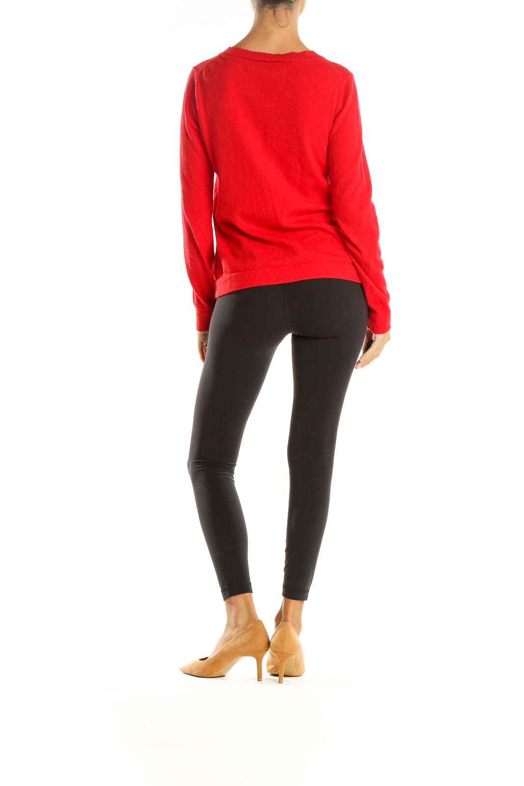 Red Solid Classic Sweater