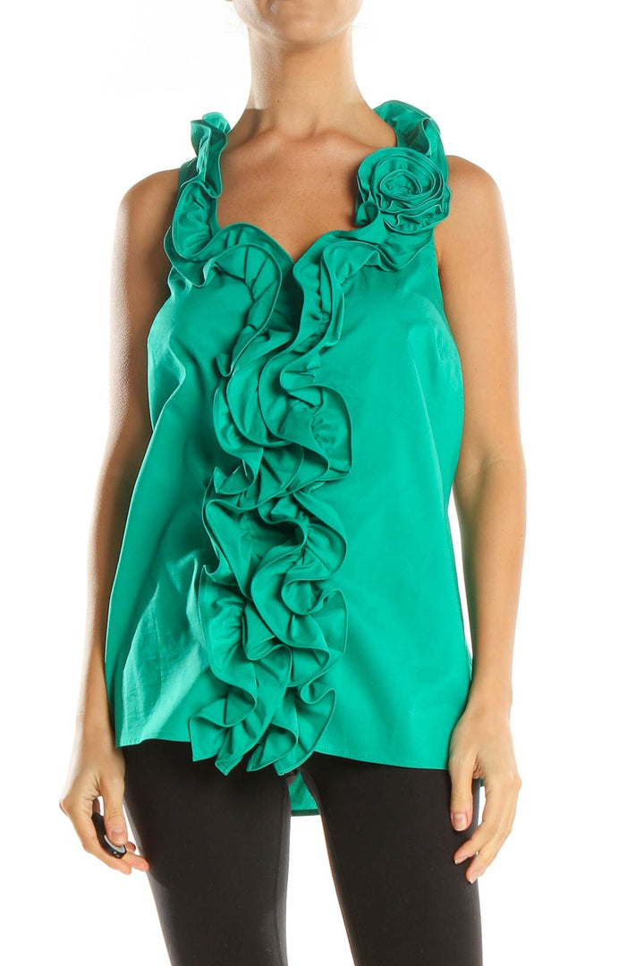 Green Solid Brunch Blouse