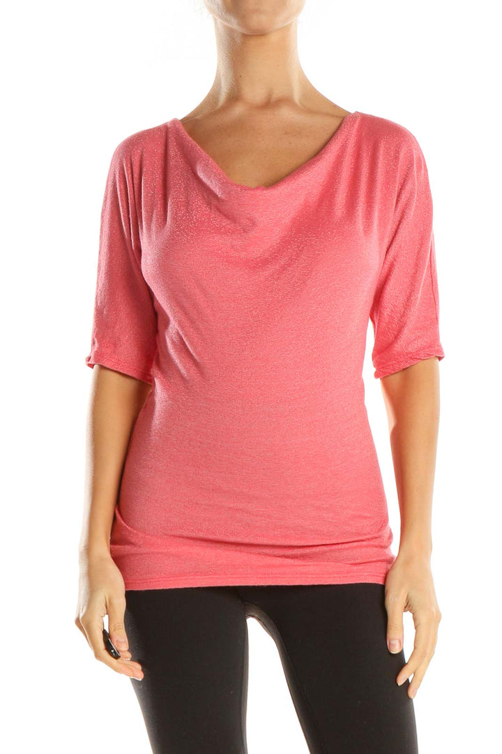 Pink Solid All Day Wear T-Shirt