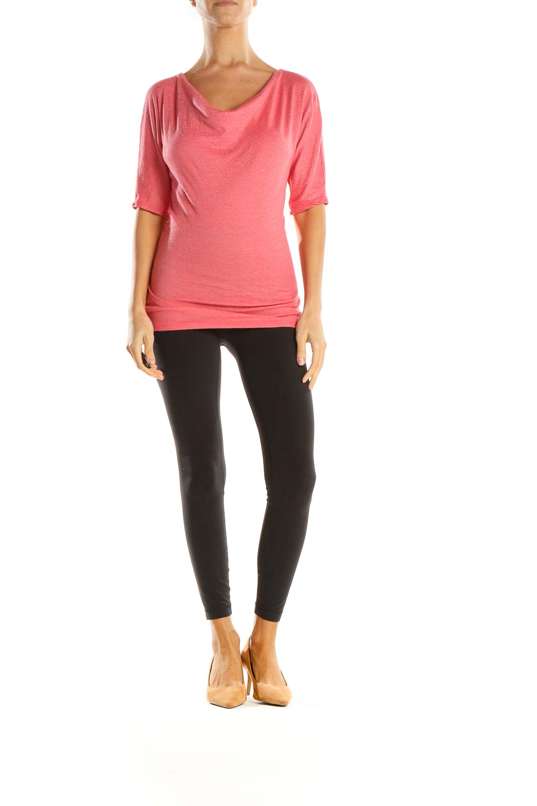 Pink Solid All Day Wear T-Shirt