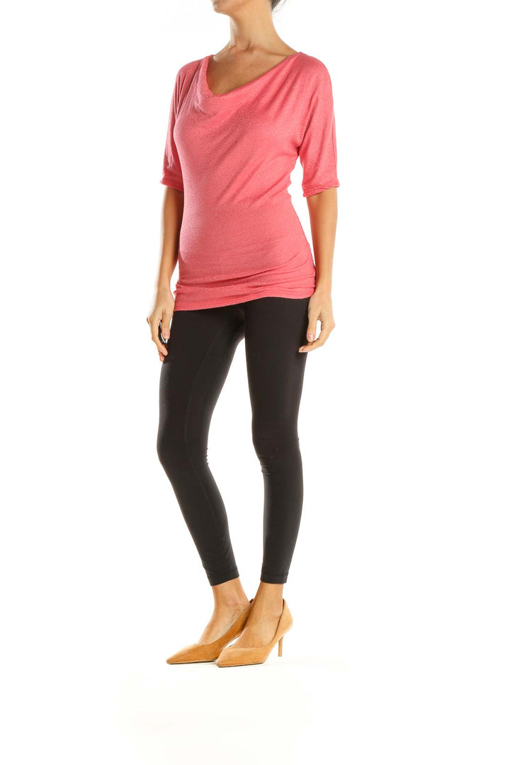 Pink Solid All Day Wear T-Shirt