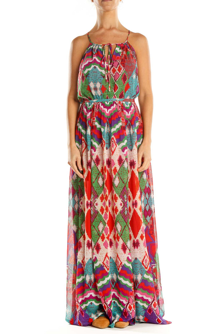 Green Bohemian Column Dress