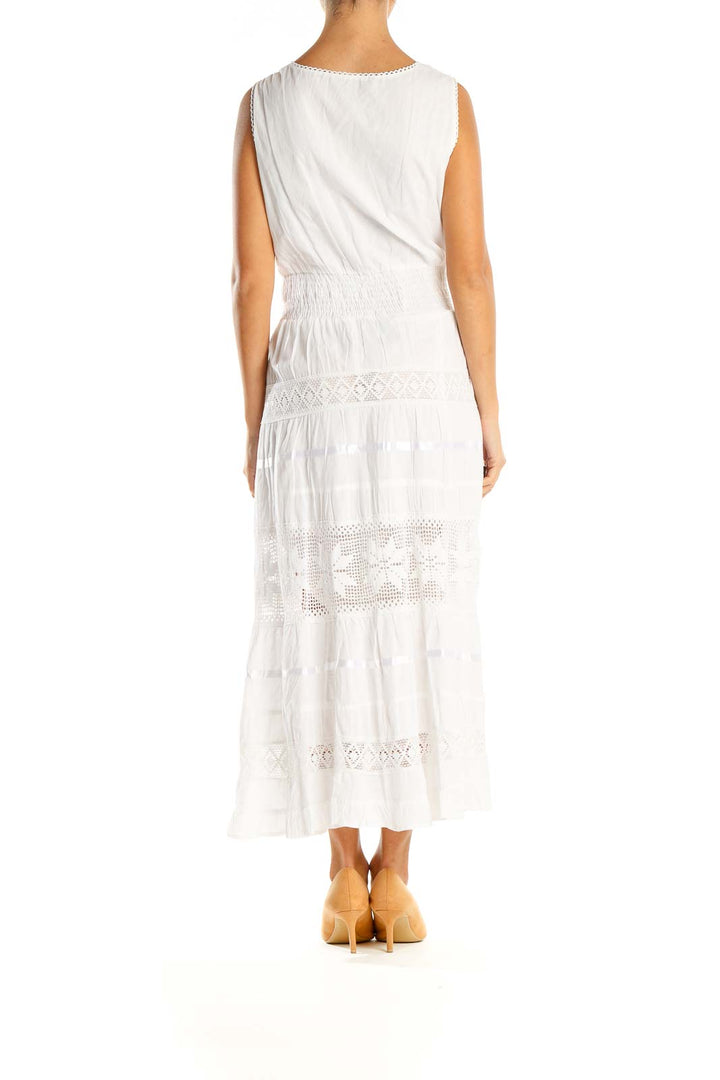 White Lace Holiday Column Dress