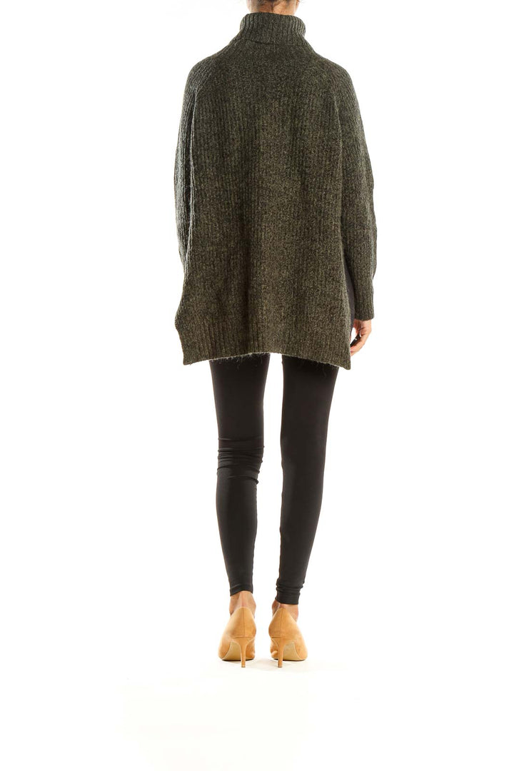 Green Textured All Day Wear Sweater