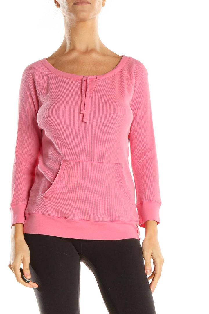 Pink Solid All Day Wear Sweater