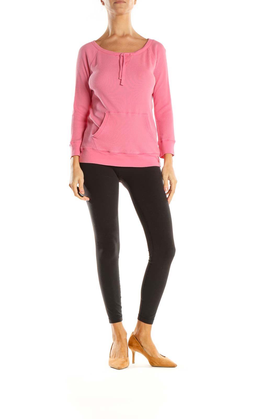 Pink Solid All Day Wear Sweater