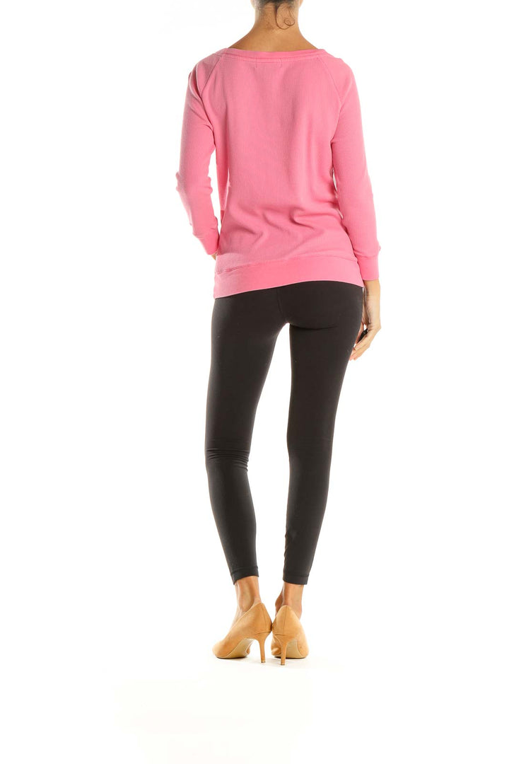 Pink Solid All Day Wear Sweater