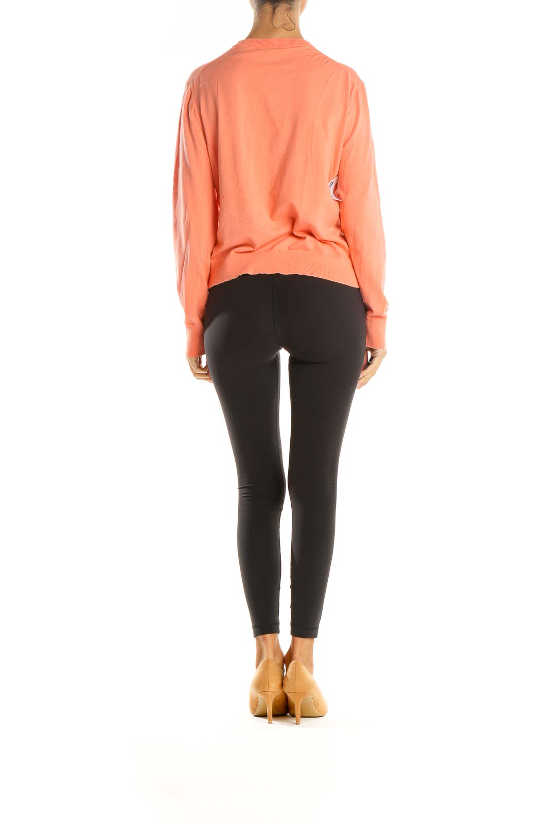 Orange Solid Classic Sweater