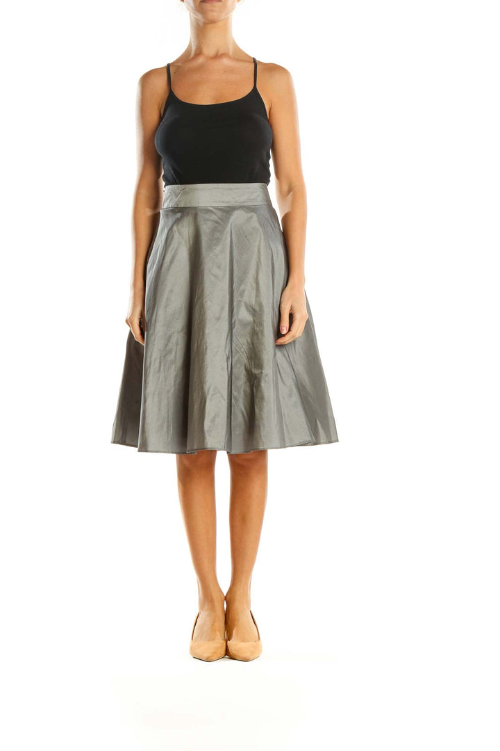 Gray Brunch Flared Skirt