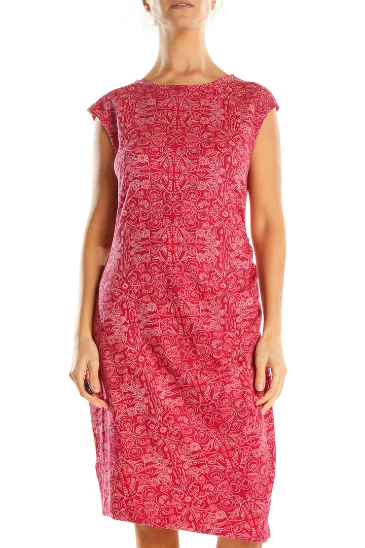 Red Paisley Day Sheath Dress