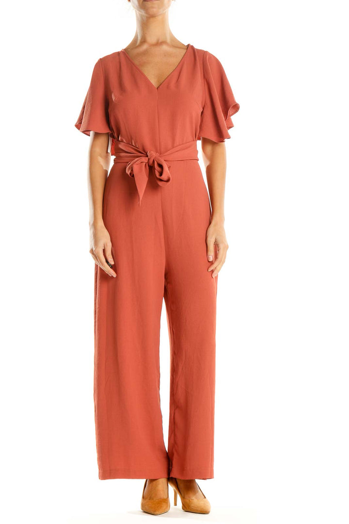 Pink Solid Jumpsuit