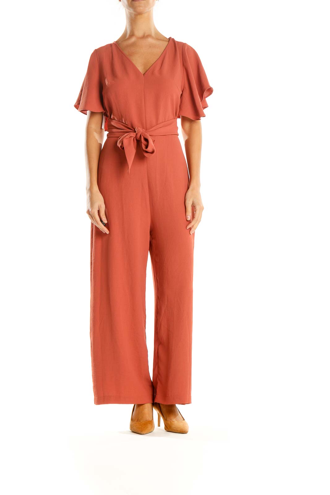 Pink Solid Jumpsuit