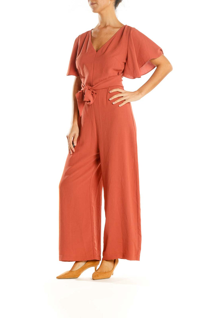 Pink Solid Jumpsuit