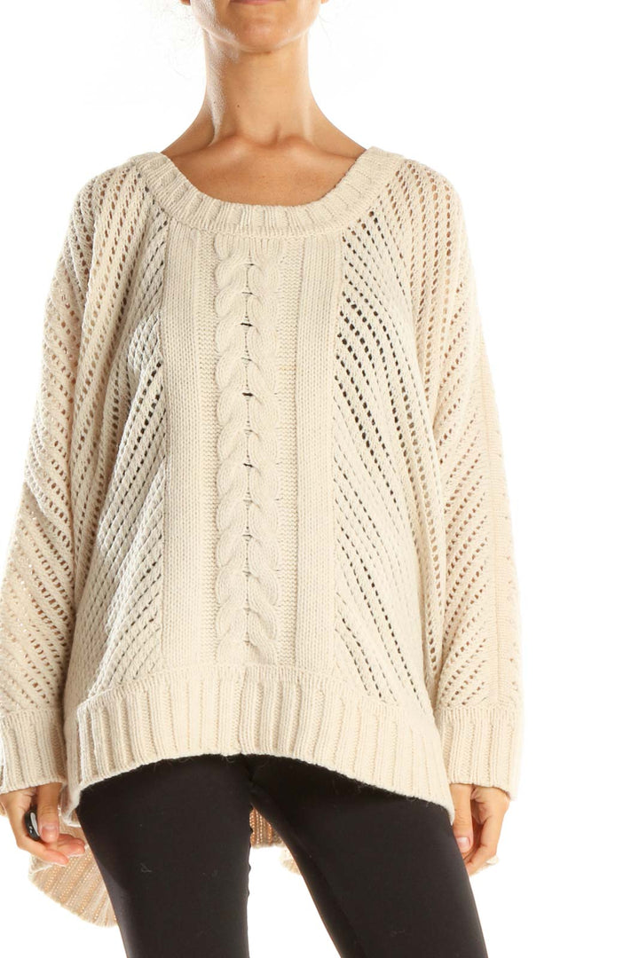 Beige All Day Wear Sweater