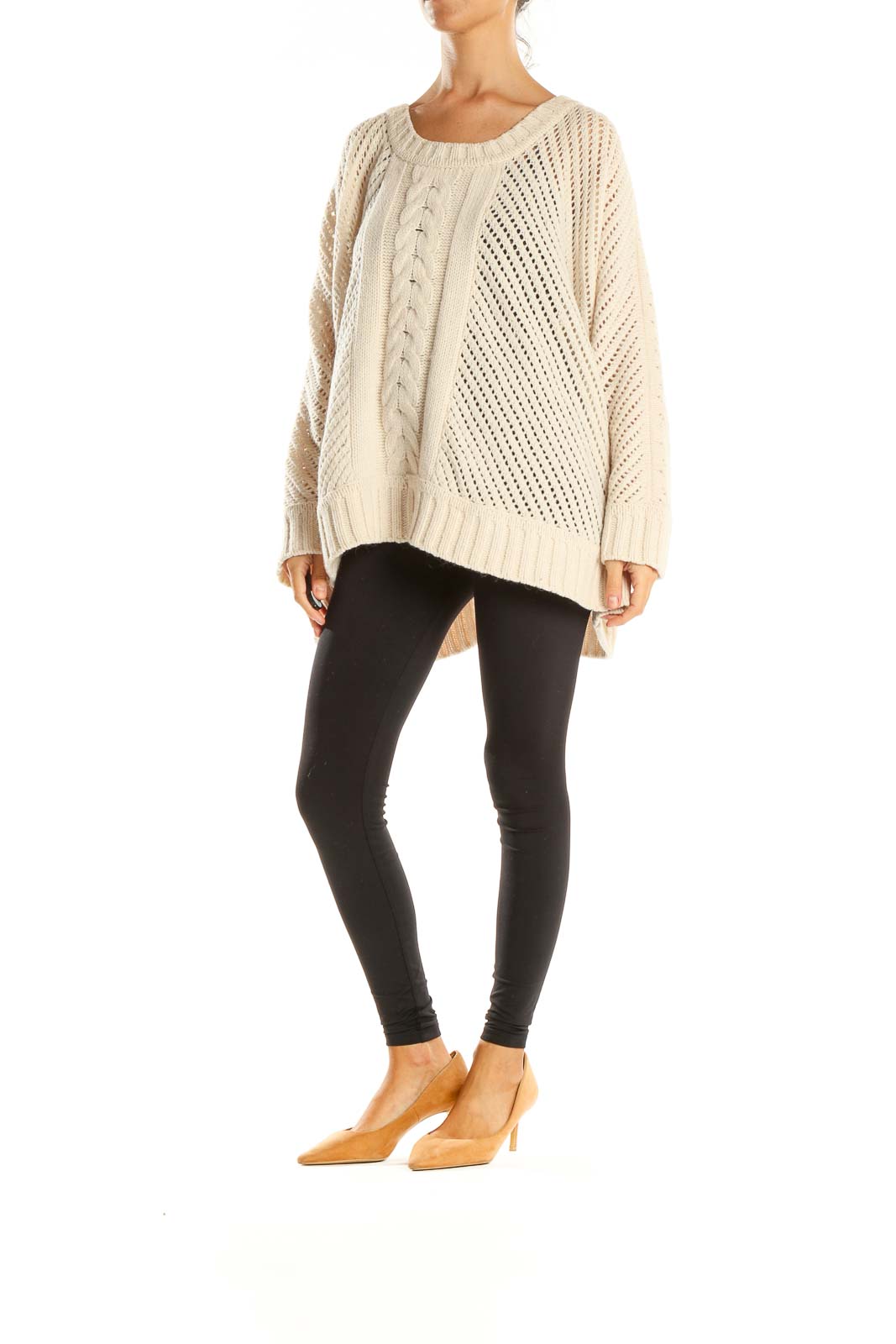 Beige All Day Wear Sweater