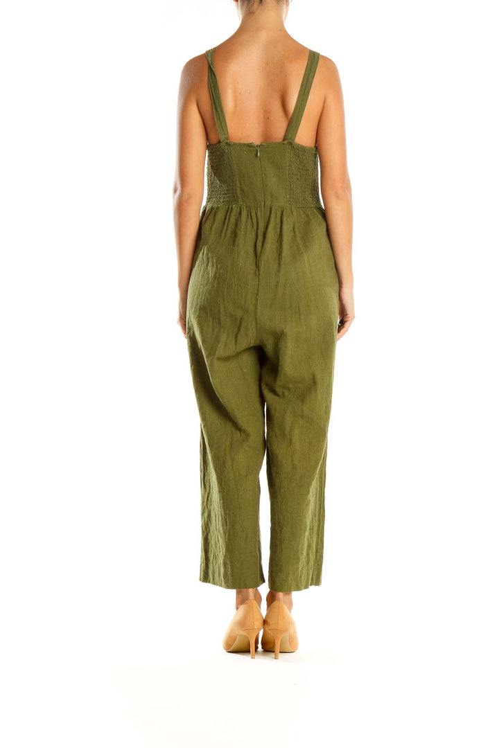 Green Solid Jumpsuit