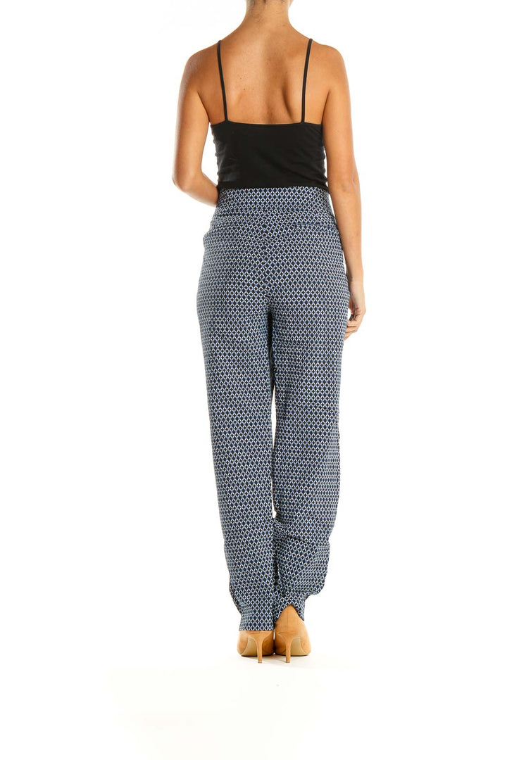 Blue Printed All Day Wear Trousers