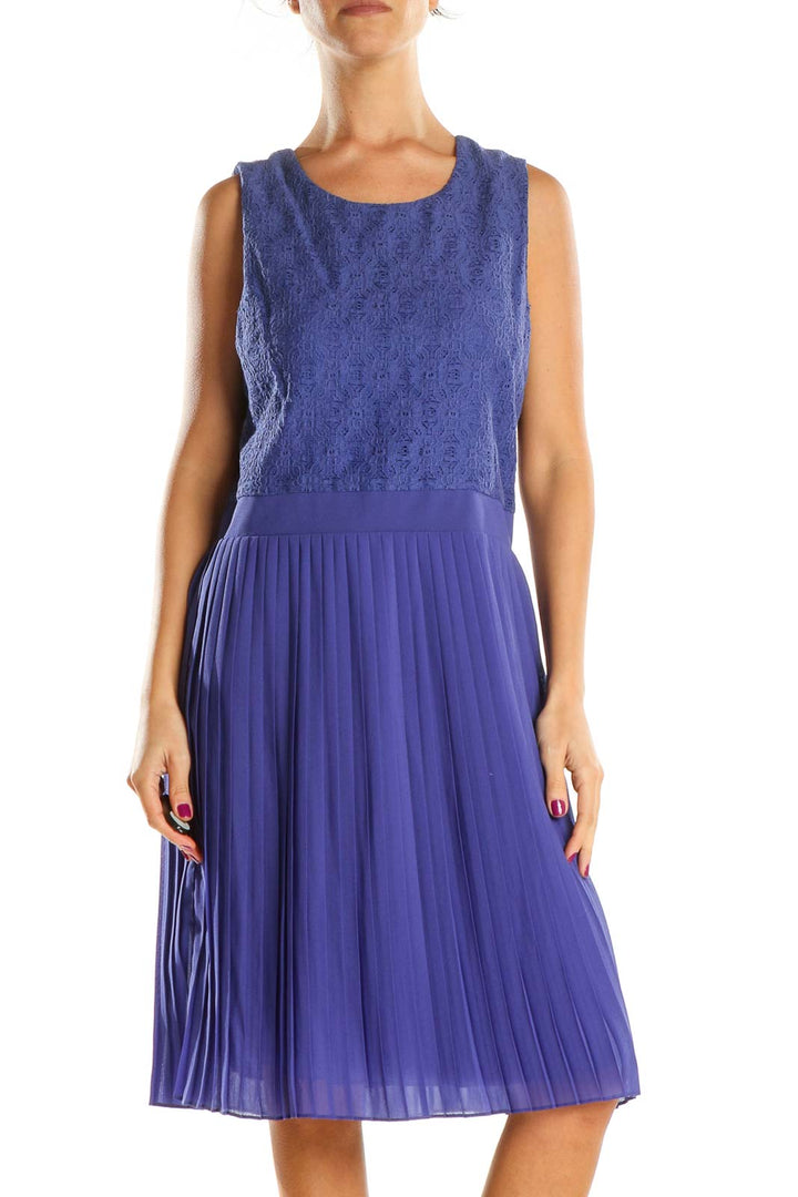 Purple Lace Fit & Flare Dress