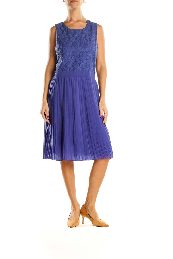 Purple Lace Fit & Flare Dress