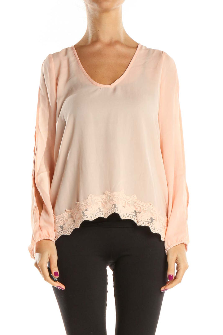 Pink Solid All Day Wear Blouse