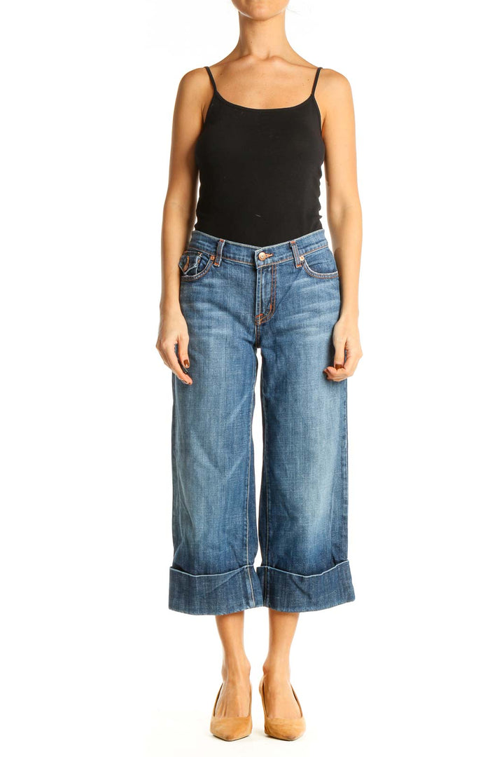 Blue Wide Leg Jeans