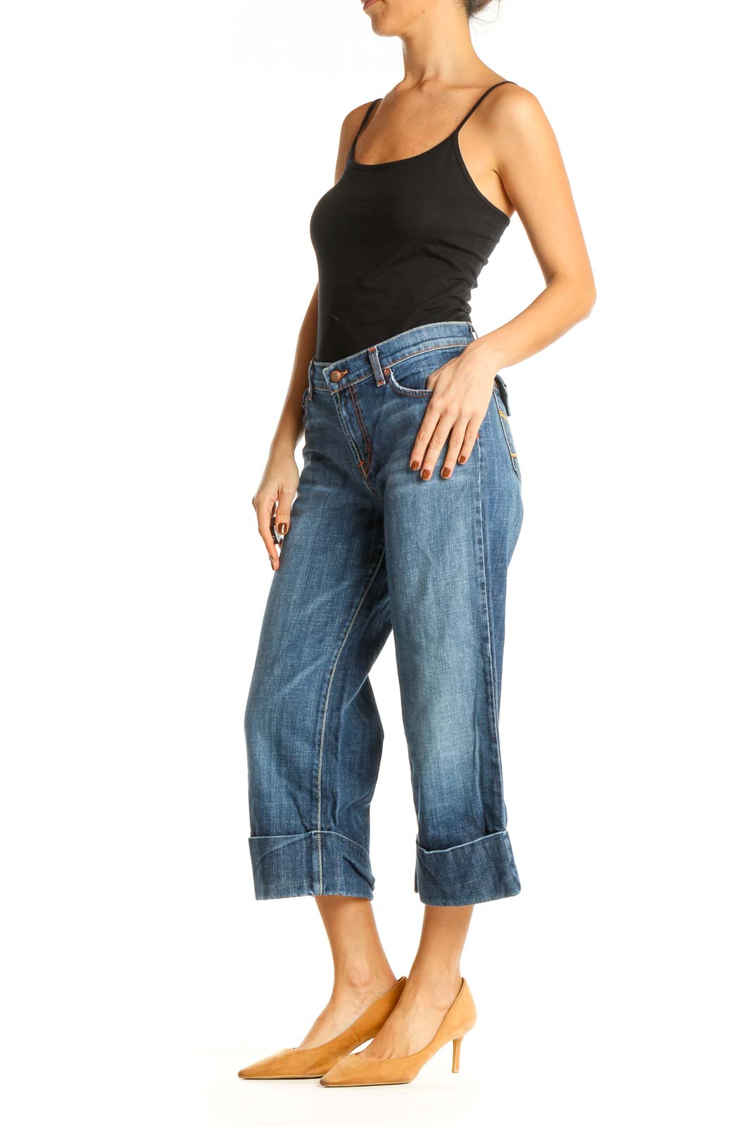 Blue Wide Leg Jeans