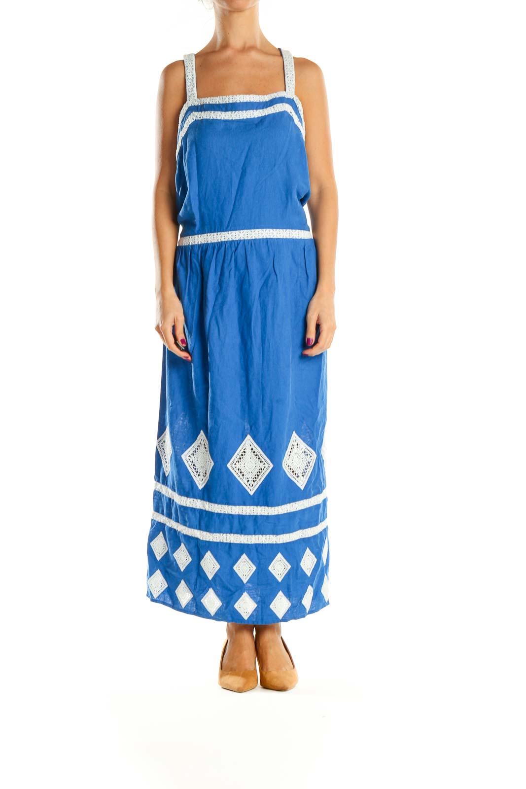 Blue Holiday Shift Dress