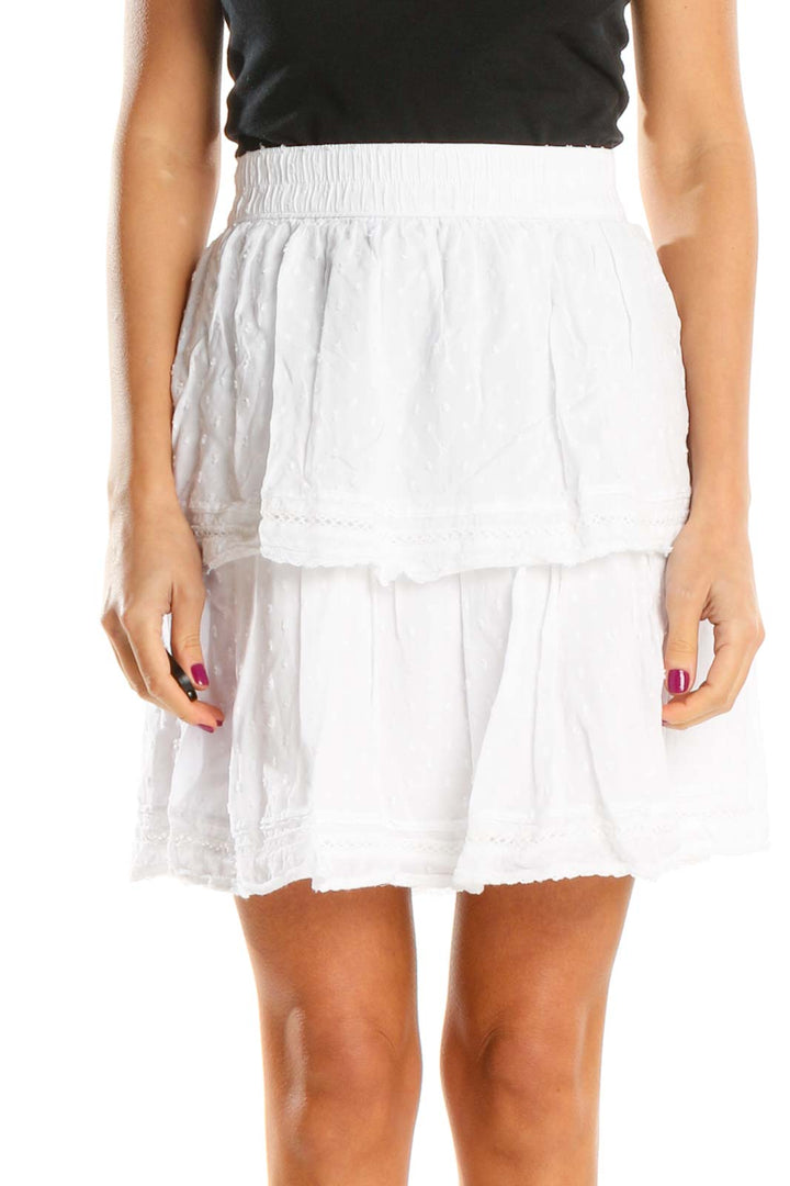 White Chic A-Line Skirt