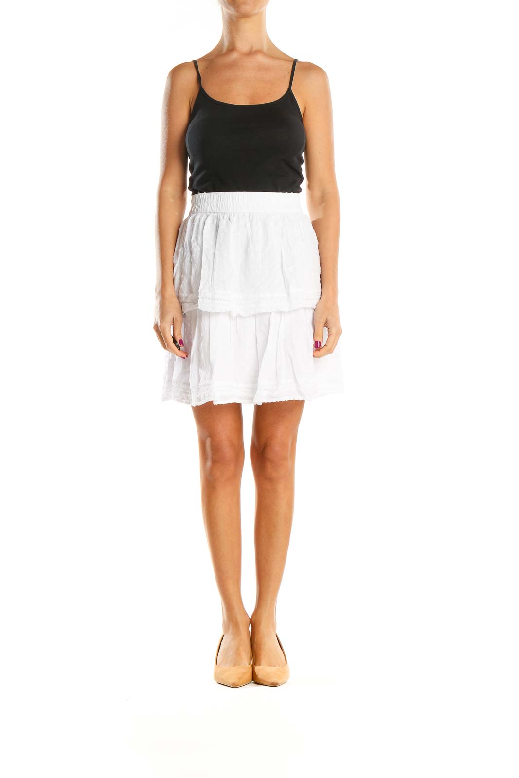 White Chic A-Line Skirt