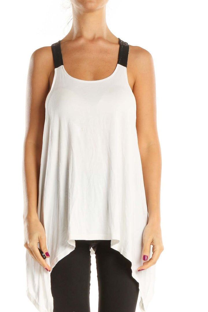 White Solid Tank Top