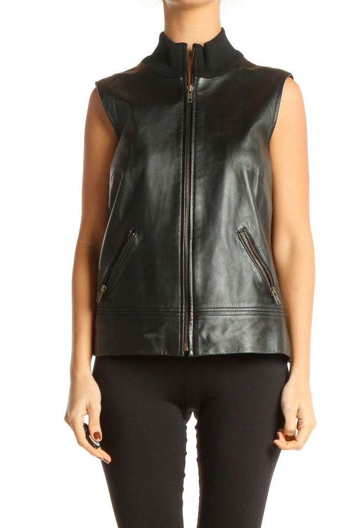 Black Leather Vest