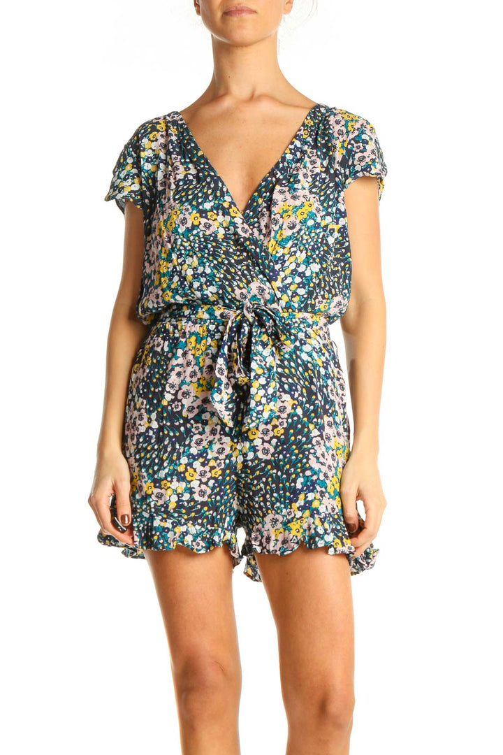 Blue Floral Romper