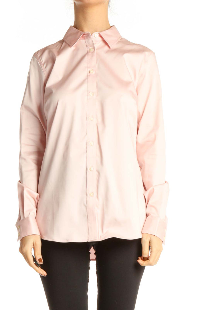 Pink Solid Work Shirt