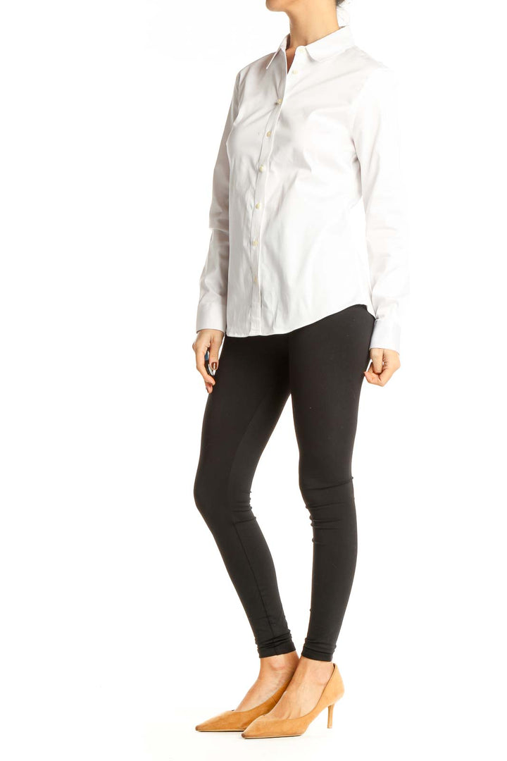 White Solid Formal Shirt