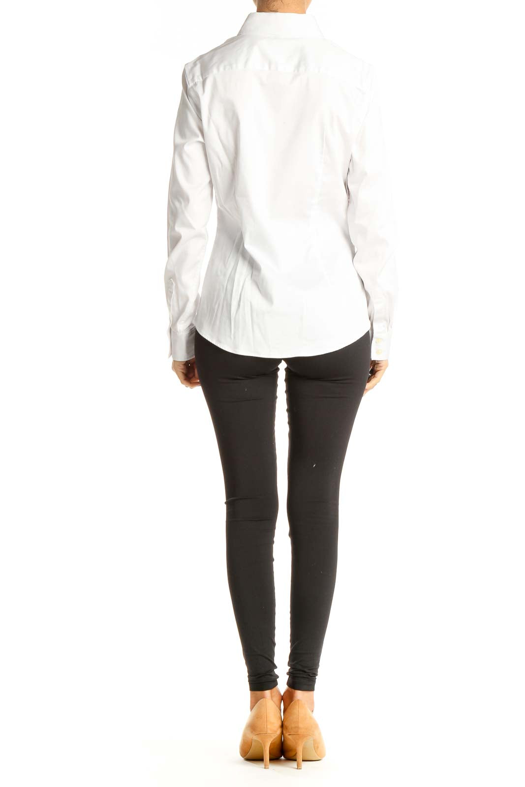 White Solid Formal Shirt