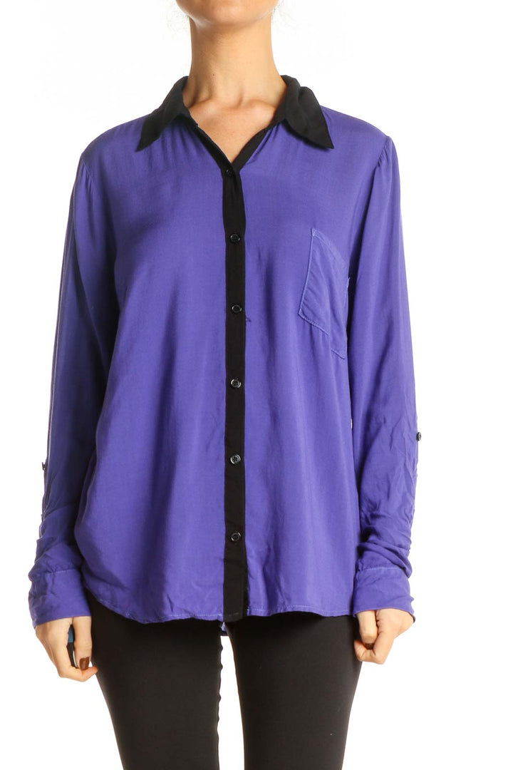 Purple Solid Formal Shirt