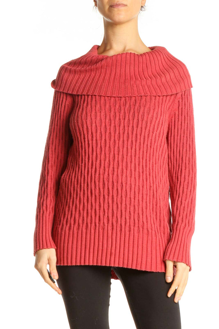 Pink Textured All Day Wear Sweater