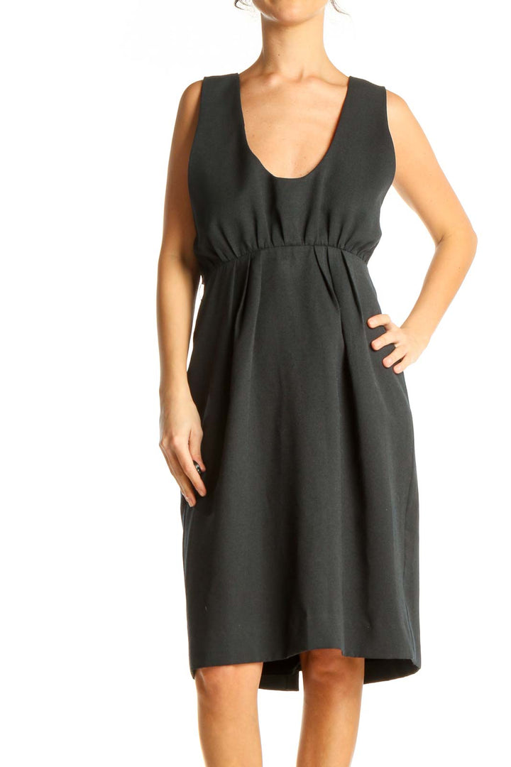 Black Empire Waist Fit & Flare Dress