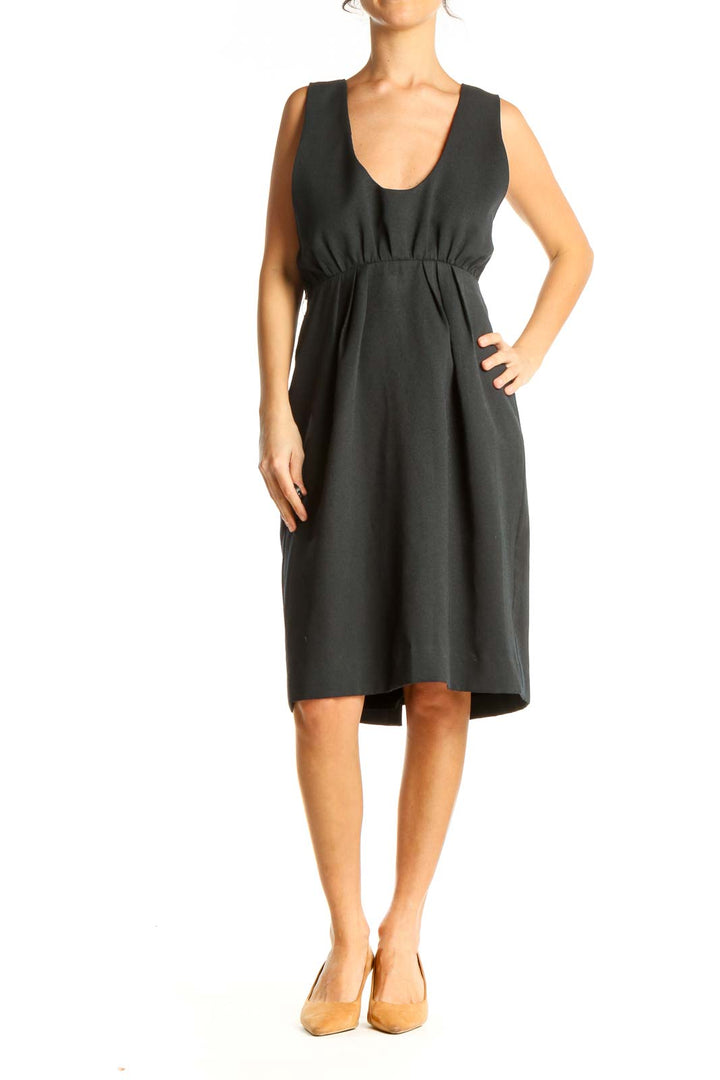 Black Empire Waist Fit & Flare Dress